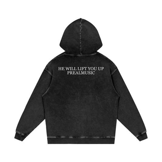 He Will Lift You Up - Loose Cotton Hoodie