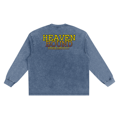 HEAVEN BOUND - Frayed Edge Long Sleeve T-Shirt
