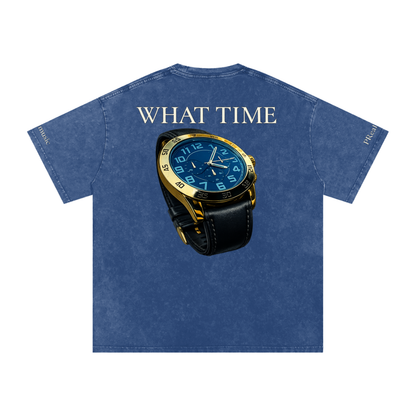 WHAT TIME - Oversized Cotton T-Shirt