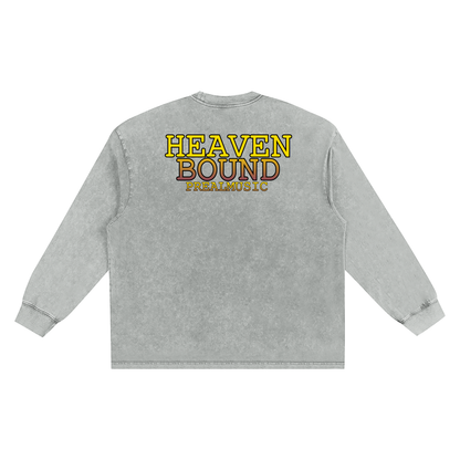 HEAVEN BOUND - Frayed Edge Long Sleeve T-Shirt