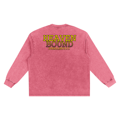 HEAVEN BOUND - Frayed Edge Long Sleeve T-Shirt