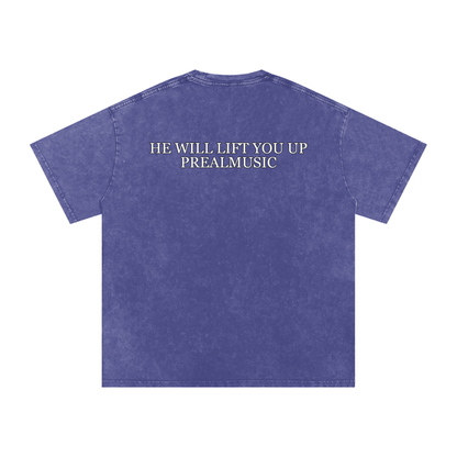 He Will Lift You Up - Oversized Cotton T-Shirt