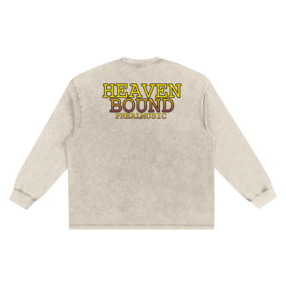 HEAVEN BOUND - Frayed Edge Long Sleeve T-Shirt