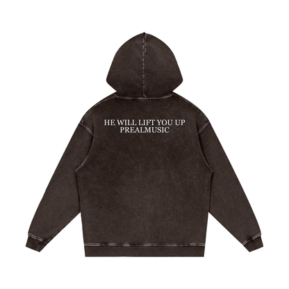 He Will Lift You Up - Loose Cotton Hoodie