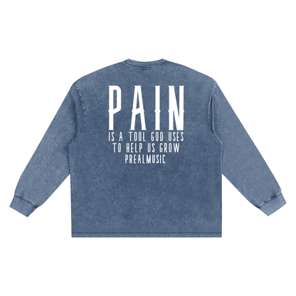 PAIN - Frayed Edge Long Sleeve T-Shirt