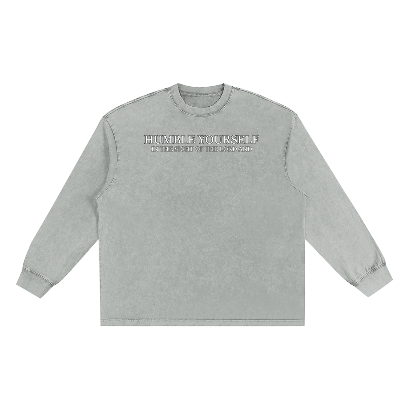 He Will Lift You Up - Frayed Edge Long Sleeve T-Shirt