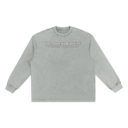 He Will Lift You Up - Frayed Edge Long Sleeve T-Shirt