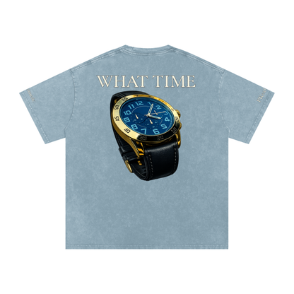 WHAT TIME - Oversized Cotton T-Shirt