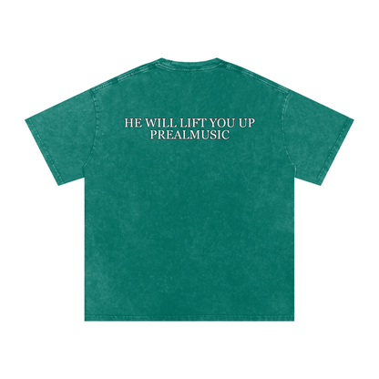He Will Lift You Up - Oversized Cotton T-Shirt