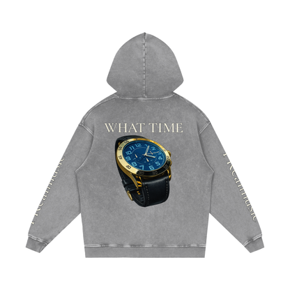 WHAT TIME - LIMITED EDITION - Loose Cotton Hoodie