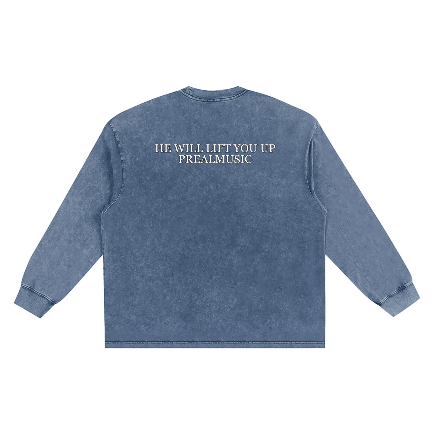 He Will Lift You Up - Frayed Edge Long Sleeve T-Shirt