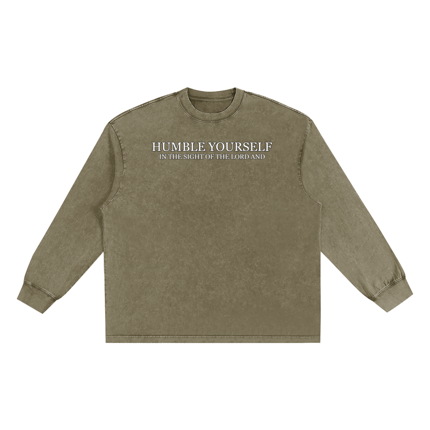 He Will Lift You Up - Frayed Edge Long Sleeve T-Shirt