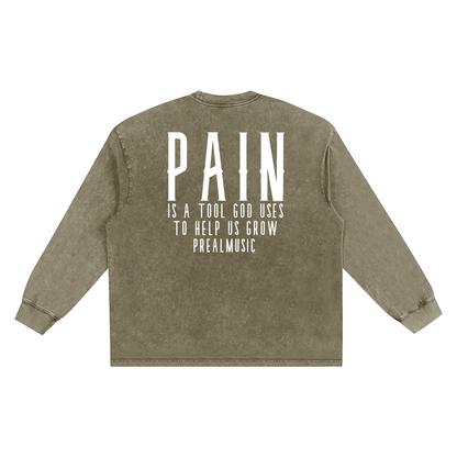 PAIN - Frayed Edge Long Sleeve T-Shirt