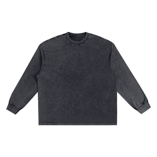HEAVEN BOUND - Frayed Edge Long Sleeve T-Shirt