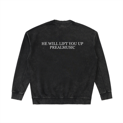 He Will Lift You Up - Drop Shoulder Crewneck Sweatshirt