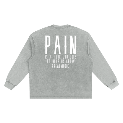 PAIN - Frayed Edge Long Sleeve T-Shirt