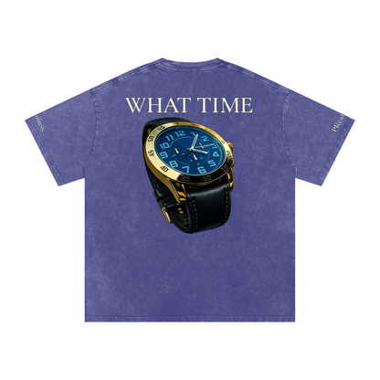 WHAT TIME - Oversized Cotton T-Shirt