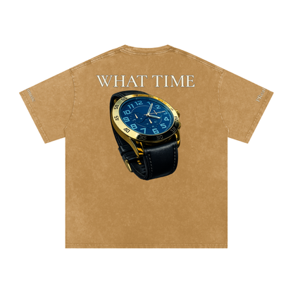 WHAT TIME - Oversized Cotton T-Shirt