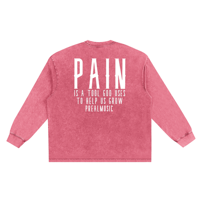 PAIN - Frayed Edge Long Sleeve T-Shirt