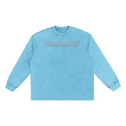 He Will Lift You Up - Frayed Edge Long Sleeve T-Shirt