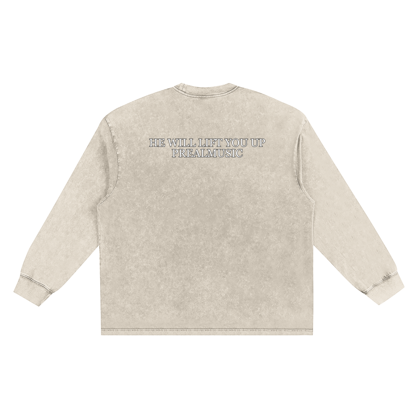 He Will Lift You Up - Frayed Edge Long Sleeve T-Shirt