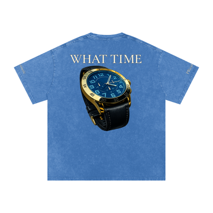 WHAT TIME - Oversized Cotton T-Shirt