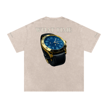 WHAT TIME - Oversized Cotton T-Shirt