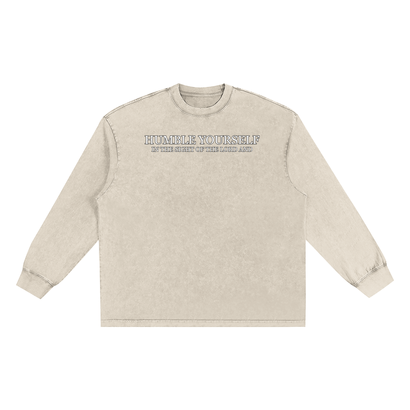 He Will Lift You Up - Frayed Edge Long Sleeve T-Shirt
