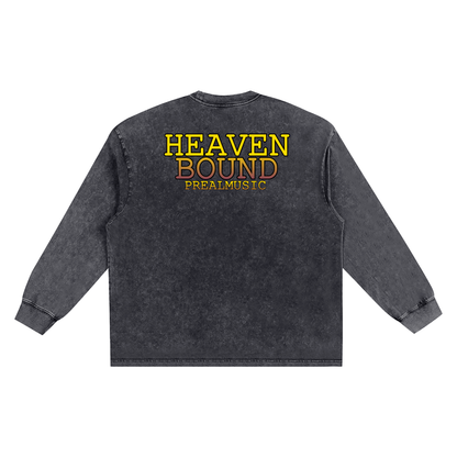 HEAVEN BOUND - Frayed Edge Long Sleeve T-Shirt