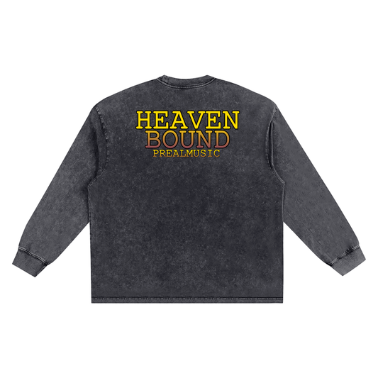HEAVEN BOUND - Frayed Edge Long Sleeve T-Shirt