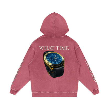 WHAT TIME - LIMITED EDITION - Loose Cotton Hoodie