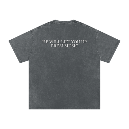 He Will Lift You Up - Oversized Cotton T-Shirt