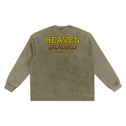 HEAVEN BOUND - Frayed Edge Long Sleeve T-Shirt