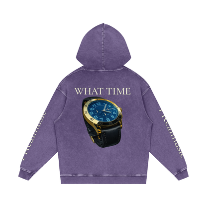 WHAT TIME - LIMITED EDITION - Loose Cotton Hoodie