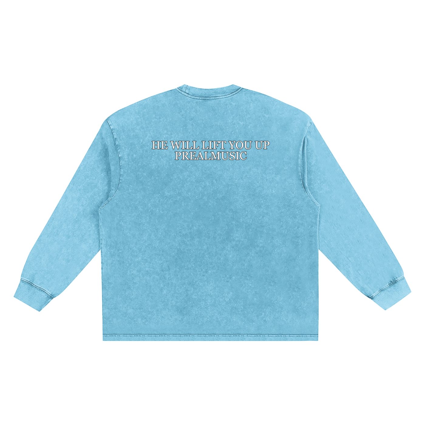 He Will Lift You Up - Frayed Edge Long Sleeve T-Shirt