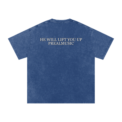 He Will Lift You Up - Oversized Cotton T-Shirt