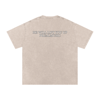 He Will Lift You Up - Oversized Cotton T-Shirt
