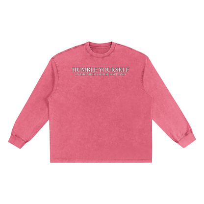 He Will Lift You Up - Frayed Edge Long Sleeve T-Shirt