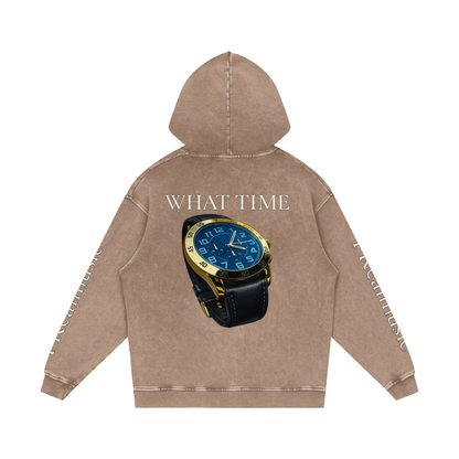 WHAT TIME - LIMITED EDITION - Loose Cotton Hoodie