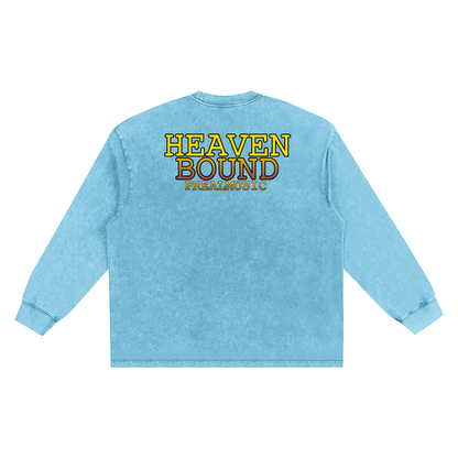 HEAVEN BOUND - Frayed Edge Long Sleeve T-Shirt